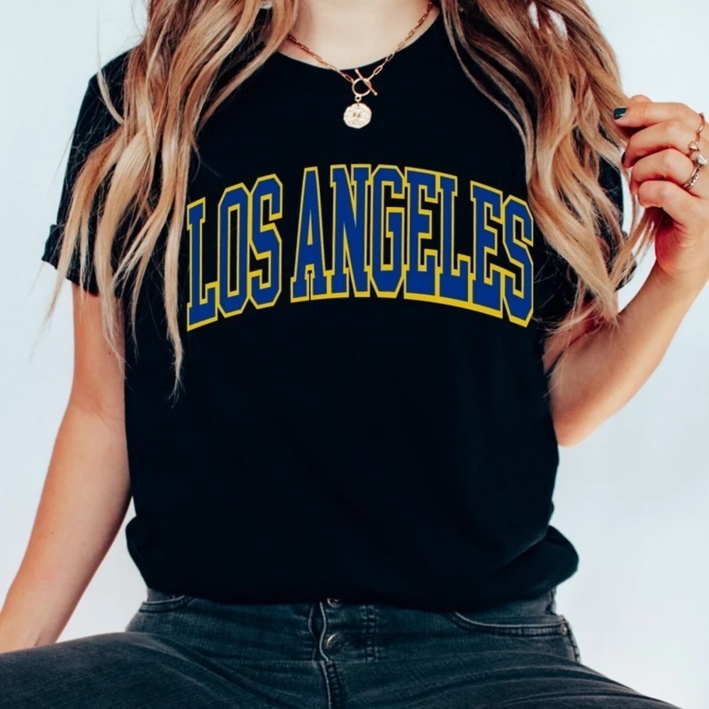 Vintage Los Angeles Football Shirt Rams Retro TShirt Fan Gift